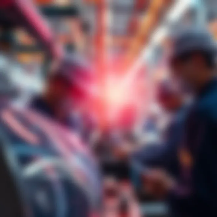 Super5 OLED Production Issues A factory scene showing workers inspecting touchscreen devices with quality control concerns highlighted