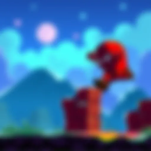 Super Meat Boy character performing a jump in a colorful game environment