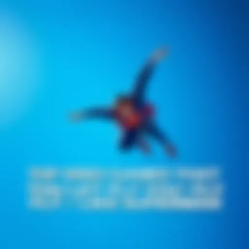 A character resembling a superhero soaring through a clear blue sky, showcasing the ability to fly in video games