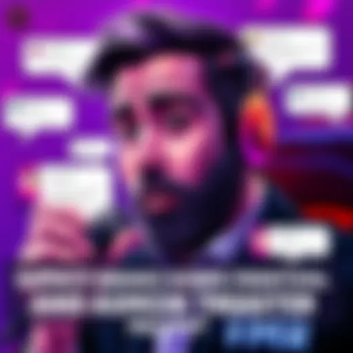 Supertf talking about Emiru and Asmon Discord leaks with a focused expression, surrounded by graphics of chat bubbles and community reactions
