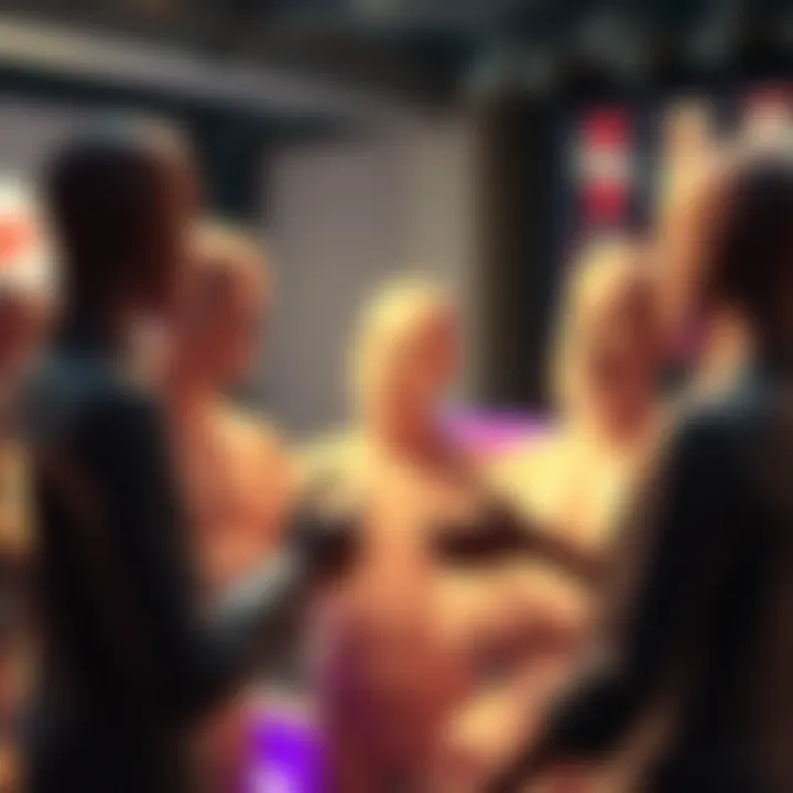 A group of people sharing ideas and support for Rubbery Men, showcasing empathy and community spirit.