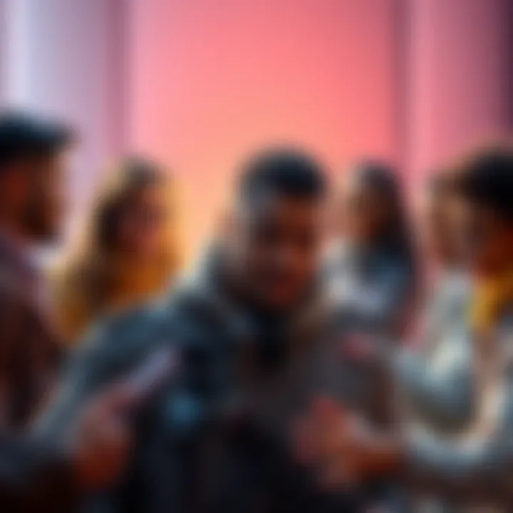 A diverse group of people discussing support roles in a squad, showcasing teamwork and collaboration.