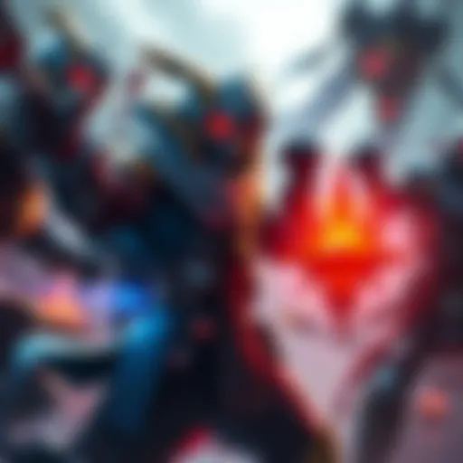 A champion in support role providing assistance during a team fight in League of Legends