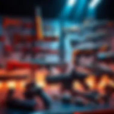 Support and Utility Weapons in Warframe A variety of support and utility weapons displayed in Warframe, showcasing their unique designs and functionalities.