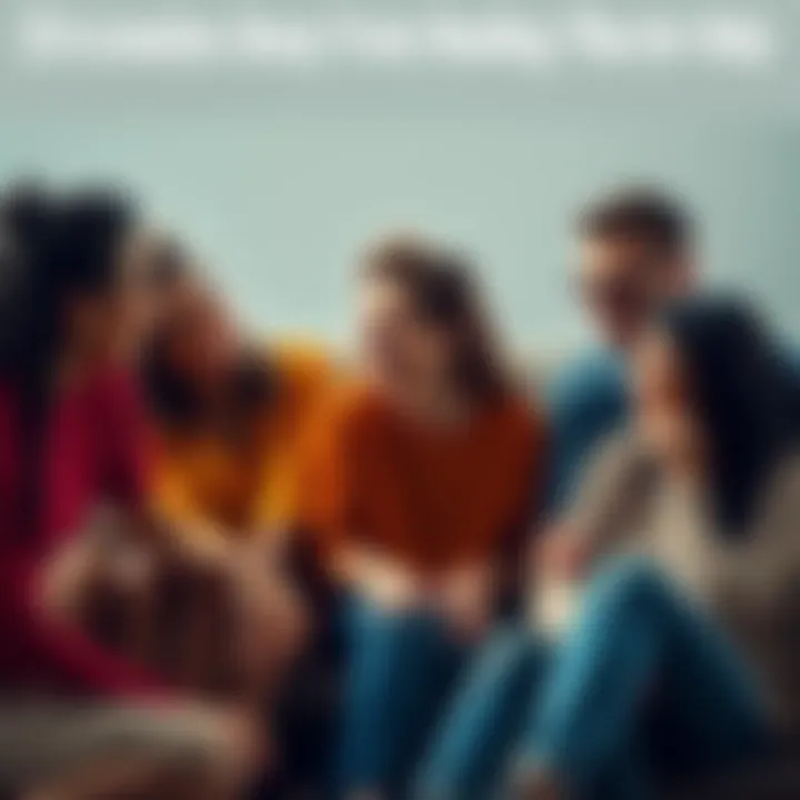 A group of diverse individuals sitting together, sharing their feelings and providing support to one another during a difficult time.