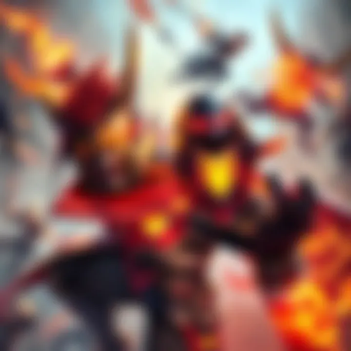 A support hero character using abilities to heal and protect teammates while engaging enemies in a gaming environment.