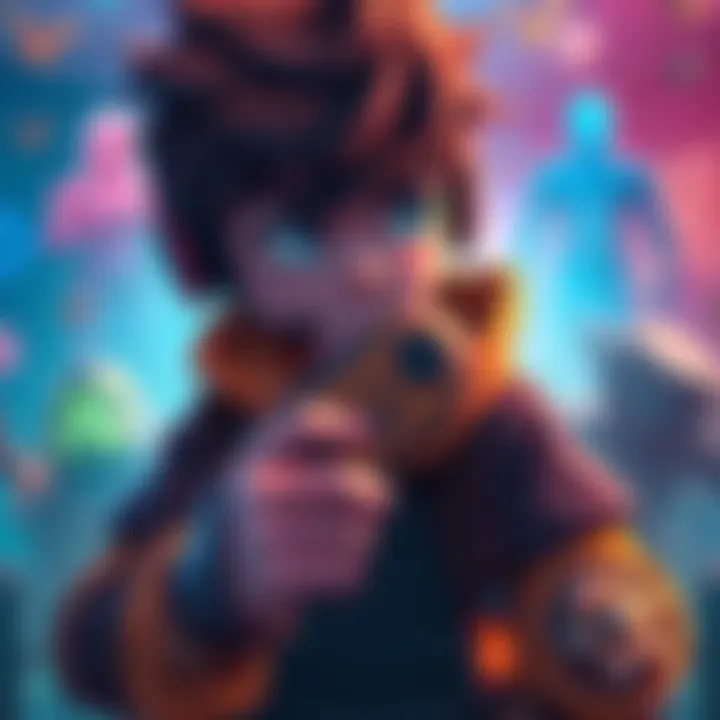Support Main Seeking Help A gaming character representing a support main looking frustrated with a controller in hand, surrounded by team icons.