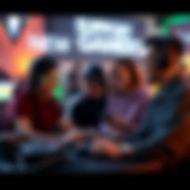 Support New Gamers A group of players helping a new gamer learn the game, sharing tips and smiles