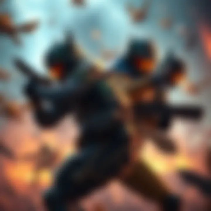 A gaming scene showing a support player helping allies with healing and strategic moves in an intense match.