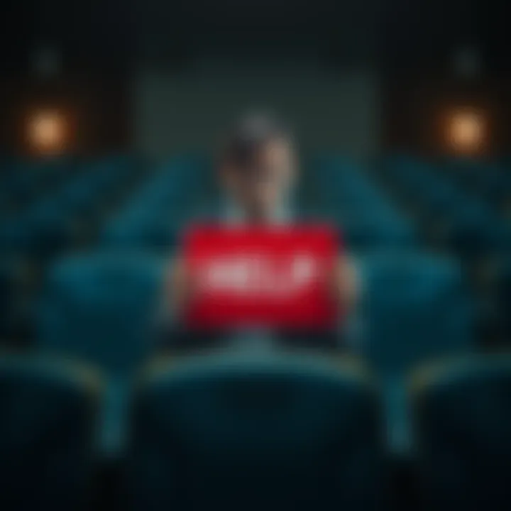 Support System Failure A person looking distressed while holding a help sign, surrounded by empty chairs symbolizing lack of support, expressing the urgency for change.