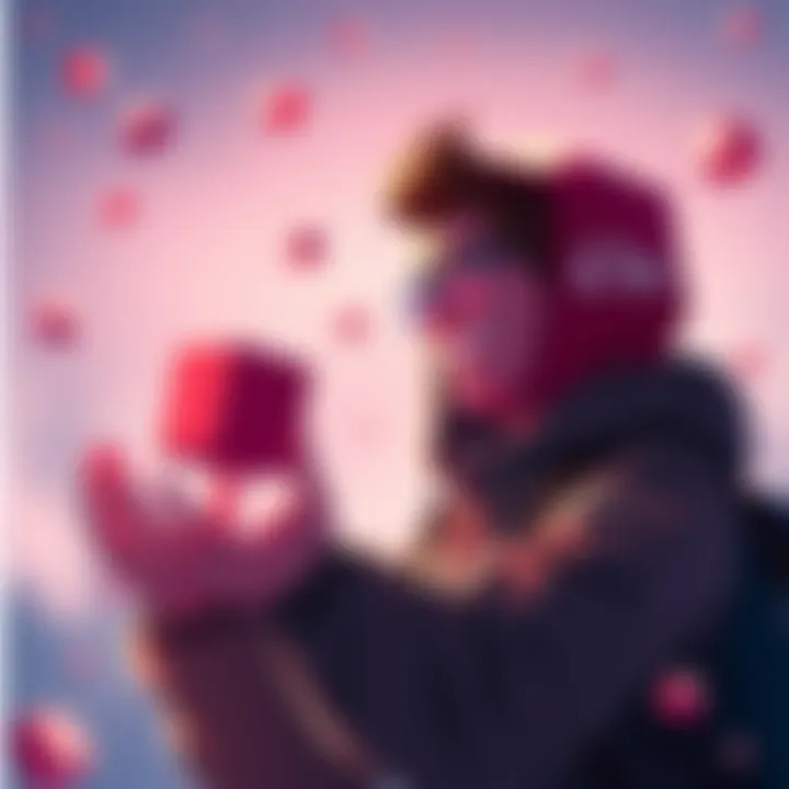 A friend giving away free cubes to show support and kindness, celebrating friendship and community spirit.