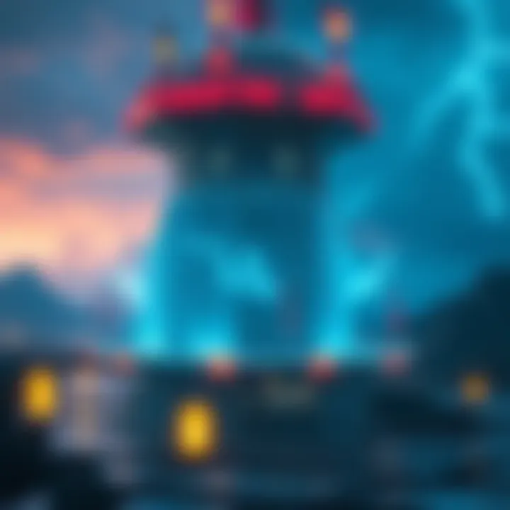 Surge Coil BP Location The Surge Coil BP displayed at the Electro Storm control tower, showcasing its details and surroundings.