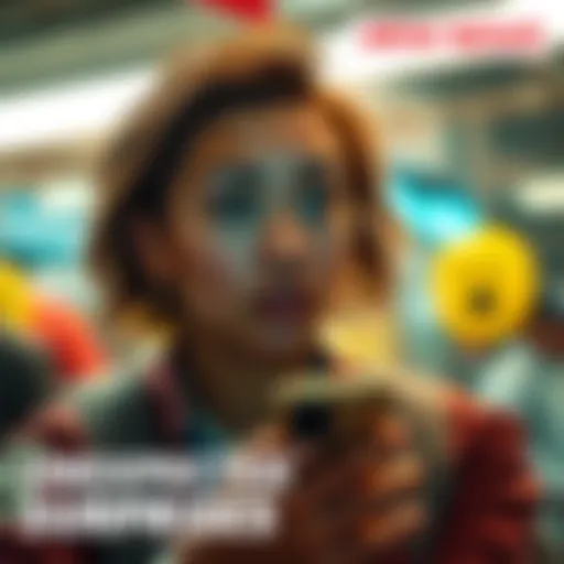 Person facing a surprise challenge A person looking shocked while holding a phone, representing unexpected life moments.