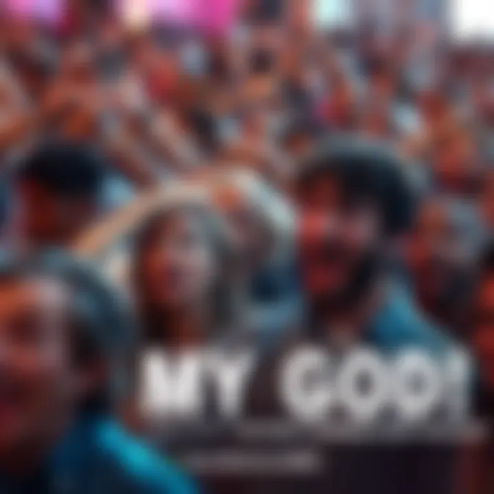 Surprised Crowd A diverse group of people reacting in shock at an unexpected event, some with hands on their heads and others gasping, expressing disbelief.