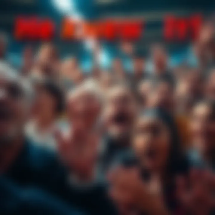 A diverse group of people showing shock and surprise at a recent revelation, with expressions of disbelief and excitement.