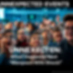 A crowd of people looking shocked and surprised at an unexpected event, with expressions of disbelief on their faces.