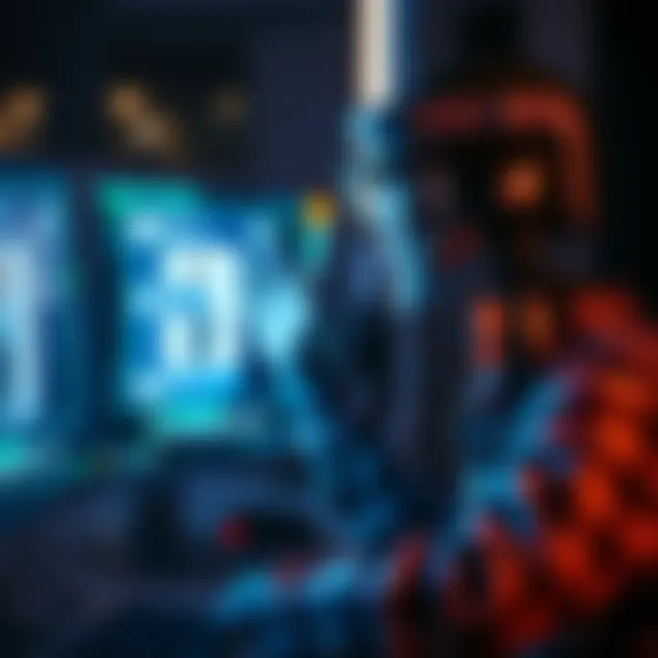 A person showing surprise while chatting with a friendly AI on a computer screen