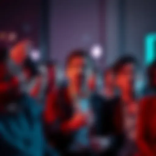 A group of people reacting with shock and surprise during a conversation, showcasing their facial expressions and body language after an unexpected comment was made.