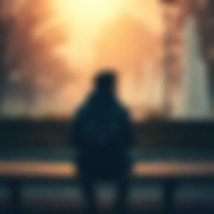 A person sitting on a bench looking thoughtfully into the distance, symbolizing the need for change and resilience in tough times.