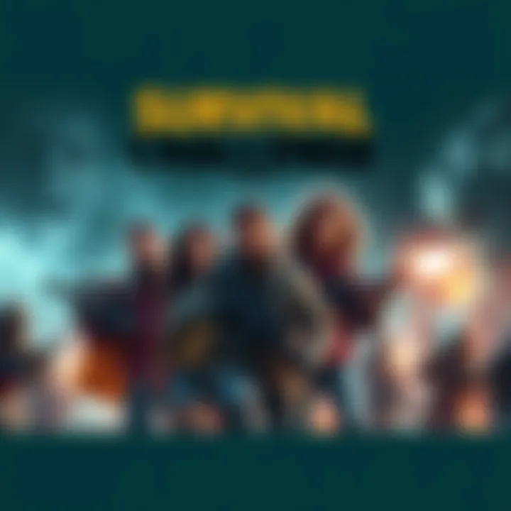 Group of friends working together to survive against a horde in a thrilling adventure