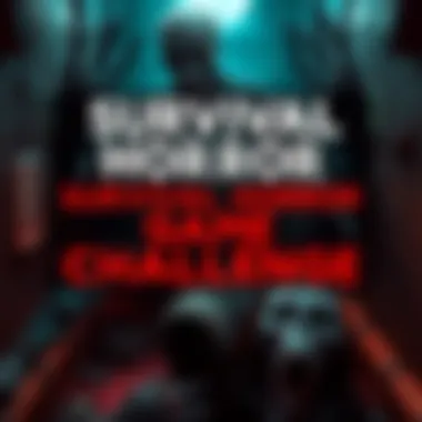 A spooky themed graphic with edited game screenshots, inviting viewers to guess survival horror titles for Halloween.