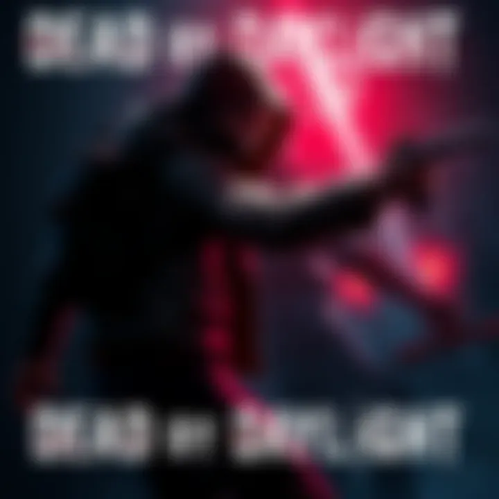 A character from Dead by Daylight skillfully looping a killer in a dark environment while avoiding a deadly attack.