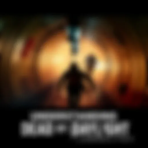 A character in Dead by Daylight running from a killer while trying to escape.