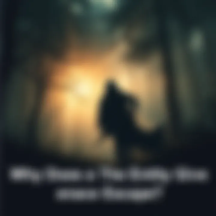 A Survivor runs through a dark forest while being chased by a shadowy figure representing The Entity, illustrating the tension of escape and danger in gameplay.