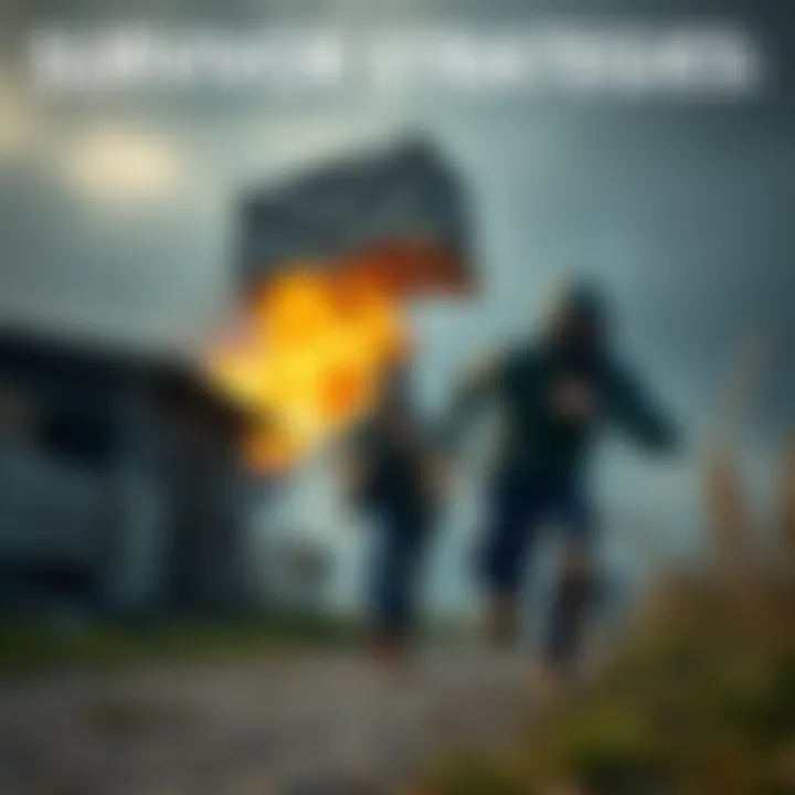 Survivor escaping from Killer A game scene showing a Survivor sprinting away from a Killer in pursuit, with a pallet being dropped in the background, illustrating escape tactics.