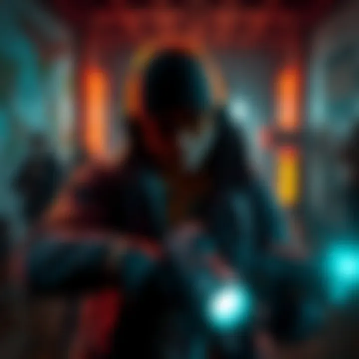 A survivor player is tracking teammates and the killer's location using the Bond perk in a video game setting.
