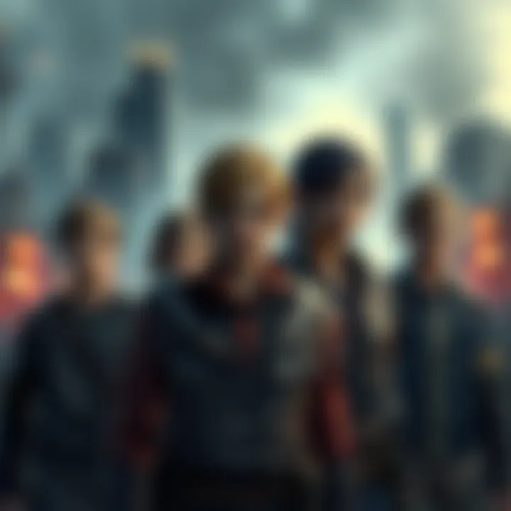 Six characters from Resident Evil Outbreak looking concerned in a post-apocalyptic setting, hinting at their connection to Raccoon City Syndrome.