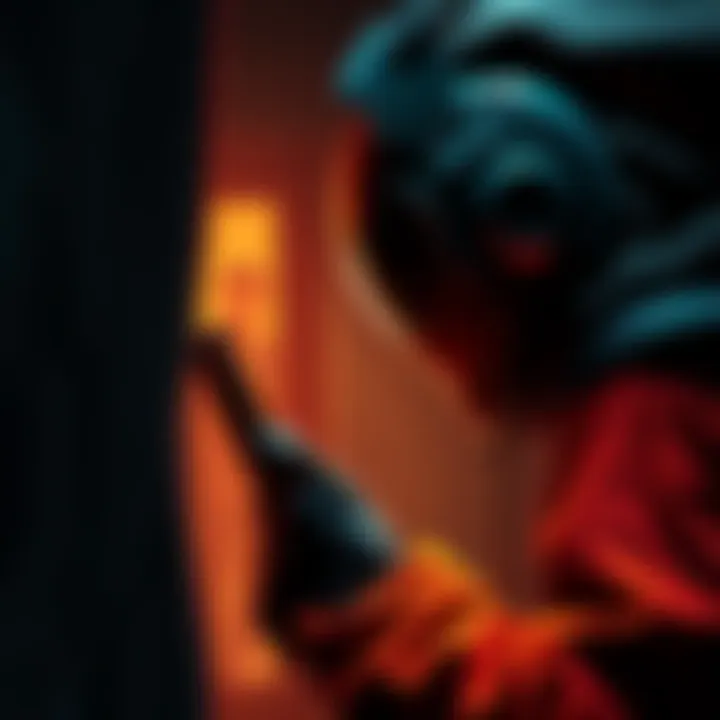 A gamer using wallhack tools sees a killer through a wall, showcasing the powerful perk combo in action.