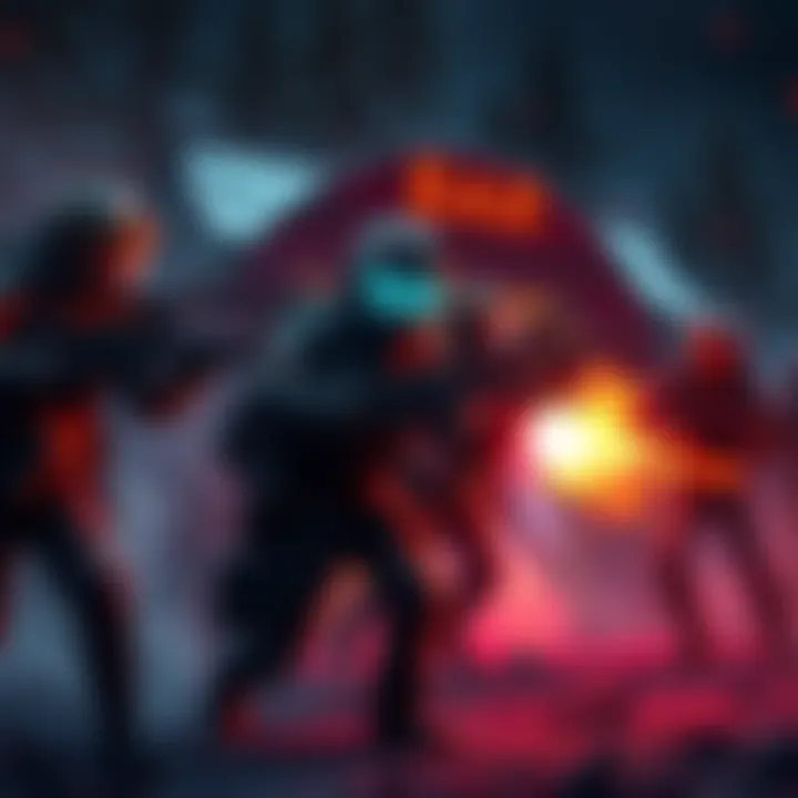 A group of survivors using BAR to defend their base from approaching zombies, highlighting a defense strategy in a gaming scenario.