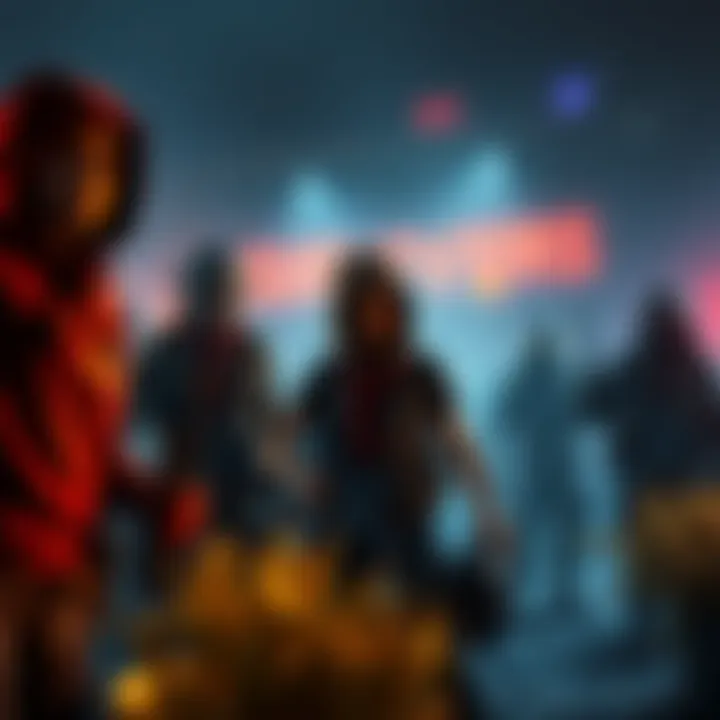 Survivors in Event Mode Group of survivors in a game reluctant to farm while killers dominate the scene.