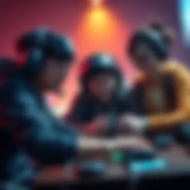 Three gamers, Ash, Renato, and Cheryl, enjoying a friendly game while showing teamwork and camaraderie after a teammate disconnected.