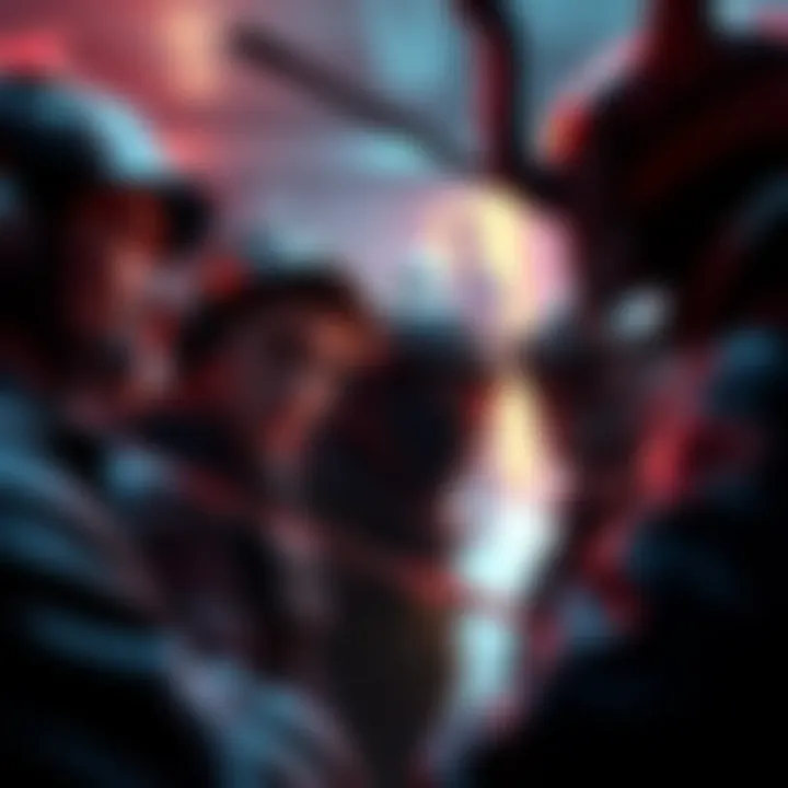 Survivors facing Trickster in gameplay A group of survivors looks tense while facing the Trickster character in a game setting, showing signs of frustration and disconnecting from the match.