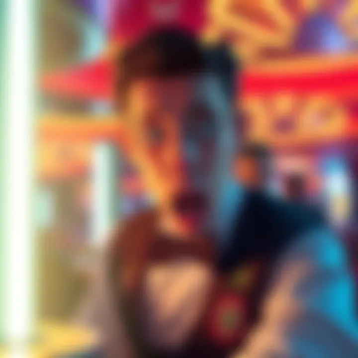 Sweet Tooth in a casino setting looking surprised with a spotlight on him, while Quiet is hidden in the background.