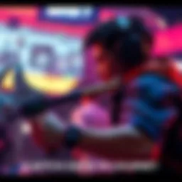 A player skillfully using a Switch Axe in a video game, featuring a dynamic pose and vibrant colors.