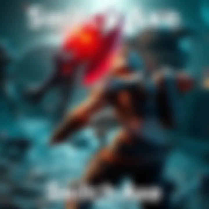 Switch Axe in Action A player wielding the Switch Axe in a Monster Hunter setting, showcasing its unique design and dynamic combat stance.