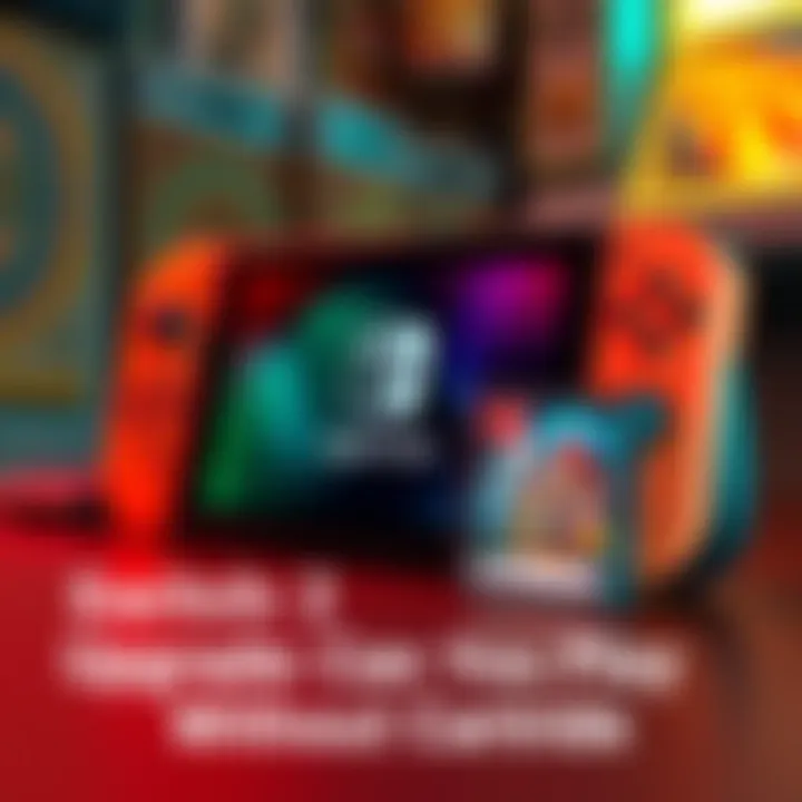 A Nintendo Switch 2 console displayed with an original game cartridge beside it, showing players if they can play without the cartridge.
