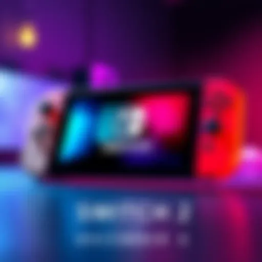 New SWITCH 2 gaming console with colorful design and controllers, set for release on December 4.