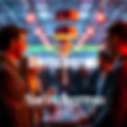 A group of people engaging in conversation at the Switcheroo discussion event, sharing ideas and insights.