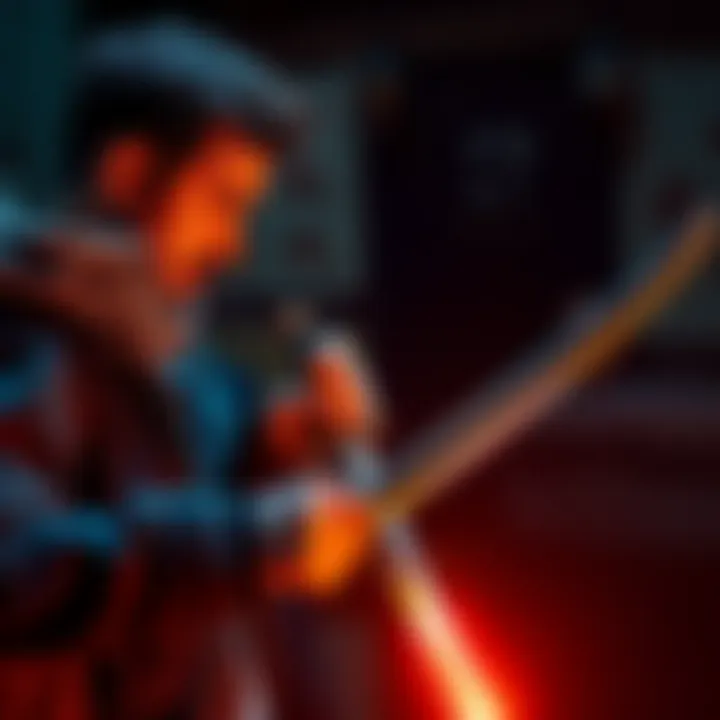 A sword enthusiast examines a historical sword, highlighting craftsmanship and heritage.