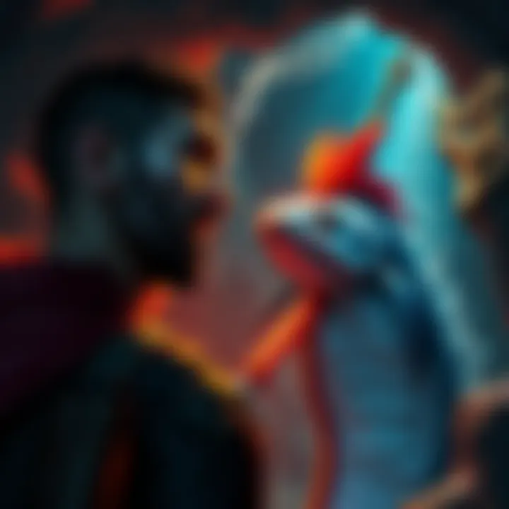 Interaction with Swordfish Player attempting to talk to Swordfish in a cave during the Blood in the Water quest, showing frustration