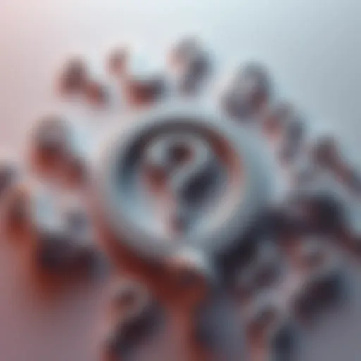 Symbol Representing Uncertainty A close-up of a mysterious symbol surrounded by question marks, showing its significance in public discussions.