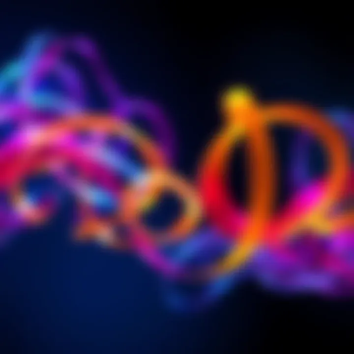 An abstract art piece illustrating the concept of retvrn with intertwining shapes and vibrant colors, symbolizing cultural connections and social significance.