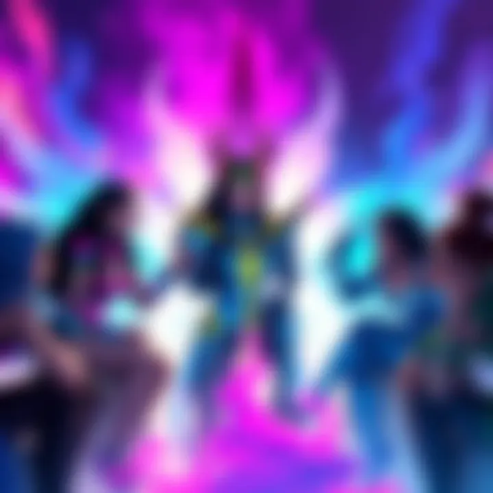 Symmetra Art Discussion A group of players discussing unique art styles related to Symmetra, showcasing colorful images and creative expressions.