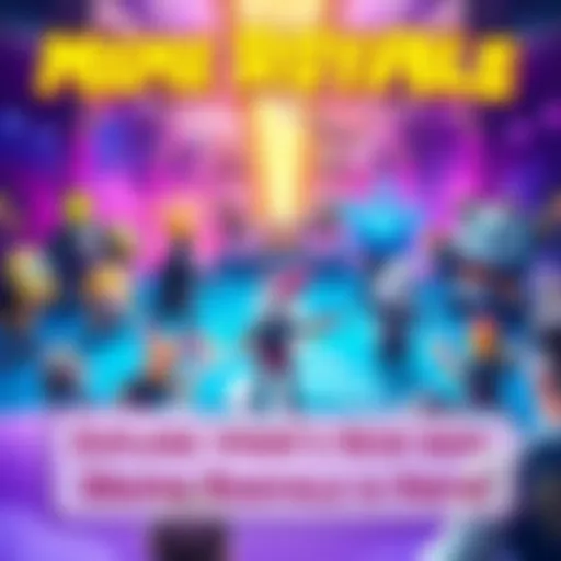 A vibrant scene from Sypher's new map, Meme Royale, showcasing colorful designs and characters engaged in battle.
