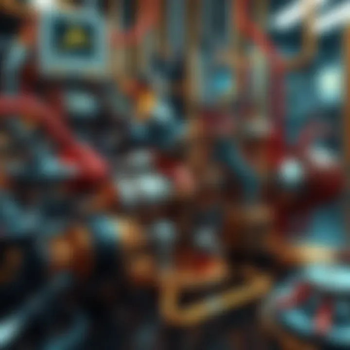 A detailed diagram showcasing various systems and processes in action, illustrating their mechanics and interactions.