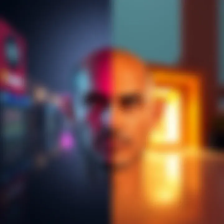 A side-by-side view of a regular T5 photo and an unusual T5 photo showcasing differences in lighting and color.